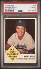 1963 Fleer #43 Maury Wills N.L. MVP '62 Los Angeles Dodgers PSA 6 EX - MT