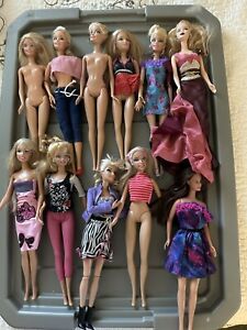 Huge Barbie Lot! 11 Dolls, Lots Of Clothes, Shoes & Accessories, Kitchen
