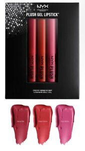 NYX Plush Gel Lipstick 3 Piece Set- PGLSSET03 SEALED