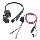 MICTUNING SAE to USB Cable Adapter Waterproof USB Charger Q 2.1A Port +10A Fuse