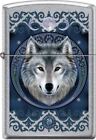 Zippo Anne Stokes Collection Winter Wolf On Street Chrome Lighter NEW L@@K
