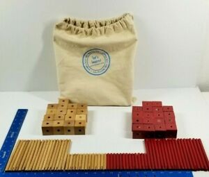 Pottery Barn Wood Blocks 97 Pieces Toy Kids Learning Sensory Building Block Bag