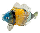 New ListingHand Blown Glass Fish Murano Art Glass Style Paperweight Sculpture - 10” Wide