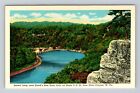 New River Canyon WV-West Virginia, Aerial Lovers Leap, Antique Vintage Postcard