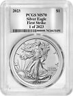 2023 SILVER EAGLE PCGS MS70 FIRST STRIKE ASE Silver Foil Label 1 of 2023 - QTY 3
