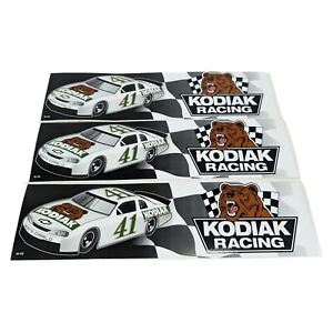 Vintage Kodiak Racing Bumper Stickers x3 90's NASCAR Chewing Tobacco Advertising