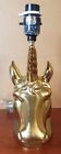 Golden Unicorn Table Lamp Vase  5ft Clear Cord  No Shade