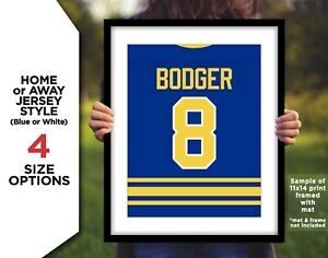 DOUG BODGER Jersey Photo Picture BUFFALO SABRES Hockey / 8x10 11x14 or 16x20