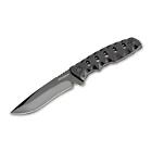 BOKER Oblong fixed blade recurved tactical knife 440A steel Cordura sheath black