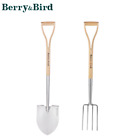 Berry&Bird Garden Tools Set Garden Round Point Digging Spade&Garden Digging Fork