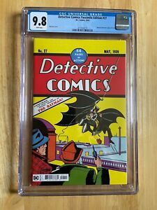 DETECTIVE COMICS FACSIMILE #27 - CGC 9.8! BOB KANE COVER!