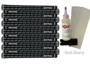 13 Golf Pride Tour Wrap 2G Undersize Black Golf Grips + FREE Kit