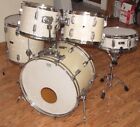 Vintage 1970's Pearl All FIBERGLASS Drum Set w/ Snare WMP White Marine Pearl Kit