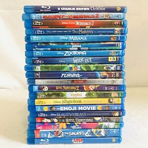 All Cartoon Walt Disney Pixar (20) Blu-ray Movie Lot, Animated Kids Children
