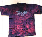 Men's 2 sided Tribal Tattoo Print Tie Dye Single Stitch T Shirt. Size XL, Metal