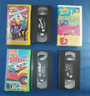 Wiggles Lot of 3 Clamshells VHS Magical Adventure/WigglyWigglyWorld/TootToot