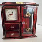 Vintage Kings Acrylic Musical Wedding Jewelry Box w/Clock 