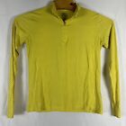Tasc Performance Womens Yellow Active Quarter Zip Bamboo Technology Size Large