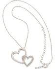 Montana Silversmiths Women's Bedecked Double Heart Necklace Silver