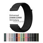 20mm 22mm Woven Nylon Sport Loop Watch Band Strap W/ Quick Release Spring Pins
