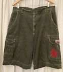 Vintage JNCO Short Mens 36 Green Cargo Loose Fit Skater Retro Lightweight Pocket