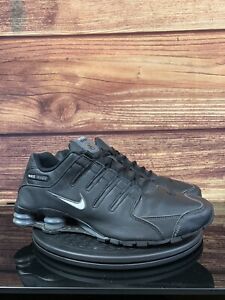 Nike Mens Shox NZ Running Shoes 378341-019 Tripple Black Sneakers Size 13