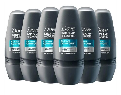 Dove Men Clean Comfort Roll On 50 ml, Pack of 6