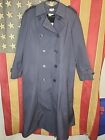 12 R - Women Navy Military Water Resistant Trench Coat w/  Removable Liner  9265