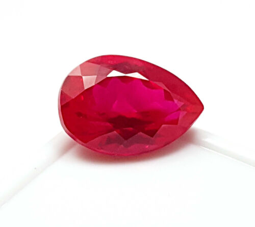 10.20 Ct Natural Blood Red Mozambique Ruby Pear Shape Flawless Gemstone