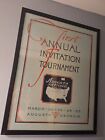 FRAMED, 1st Masters Augusta National Annual Invitation Tournament 1934 Poster.