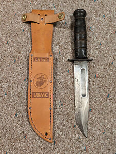 WWII Ka-Bar USMC Mark 2 6th Generation Fighting Knife WW2 - MK2 - Original