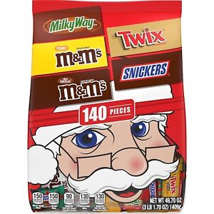 140 Ct Mix M&M's, Snickers & Twix & Milky Way Milk Chocolate Candy EXP: 07/2024