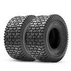 Set 2 15x6.00-6 Lawn Mower Tires 15x6x6 4Ply Heavy Duty Garden Turf Tractor Tyre