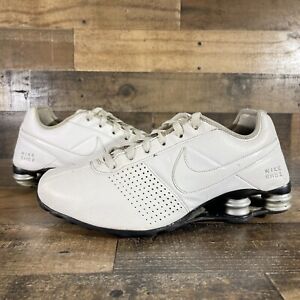 Nike Shox Deliver Size 8.5 Mens White Black 2015 317547-109 Leather Trainer