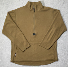 USMC Polartec Fleece Pullover Shirt Peckham Sz Medium Brown Long Sleeve 1/4 Zip