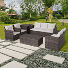 Outdoor Wicker Rattan Backyard Sofa Couch Storage Tables Patio Furniture Set