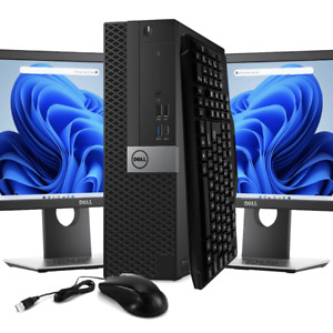 Dell Desktop Computer PC i5, 32GB RAM, 1TB SSD, Dual 24