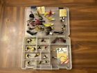 Vintage Assorted Lot of 42 Fly Fishing Poppers & Lures Hair Bugs Frogs - Case