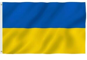 3x5 Ukraine Plain Premium Quality Flag Ukrainian House Banner Grommets 100D