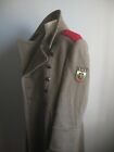 VINTAGE MILITARY GREAT COAT BULGARIAN ARMY TRENCH WOOL GREEN duster BHA cold war