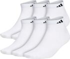 Adidas Men's Superlite Quarter Socks 6 Pair Pack Aeroready White Black 0079