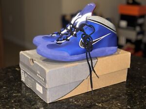 2000 Nike Cary Kolat Original Wrestling Shoes Size 9.5 Blue/Black