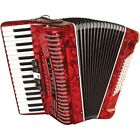Hohner 72 Bass Entry Level Piano Accordion Red
