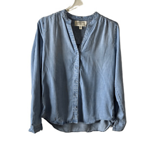 Anthropologie Cloth & Stone Chambray Button Down Top small