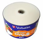 50 VERBATIM Blank 16X DVD-R DVDR White Inkjet Hub Printable 4.7GB Media Disc