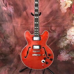 Custom ES335 hollow red electric Guitar  HH pickup Lightning shipping In stock