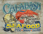 Calabash NC Seafood PRINT   art decor, print, vintage  style sign  shrimp oyster