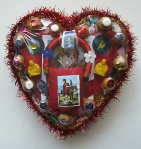 New ListingVintage Mexican Valentine's Candy Box Santa Fe New Mexico, with Buddhas!