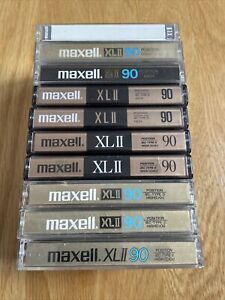 Lot of 10 MAXELL XLII 90 Used Blank Cassettes Type II High Bias TESTED