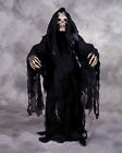 Grim Reaper Undead Skeleton Adult Halloween Costume Mask Gloves Robe up to XXL